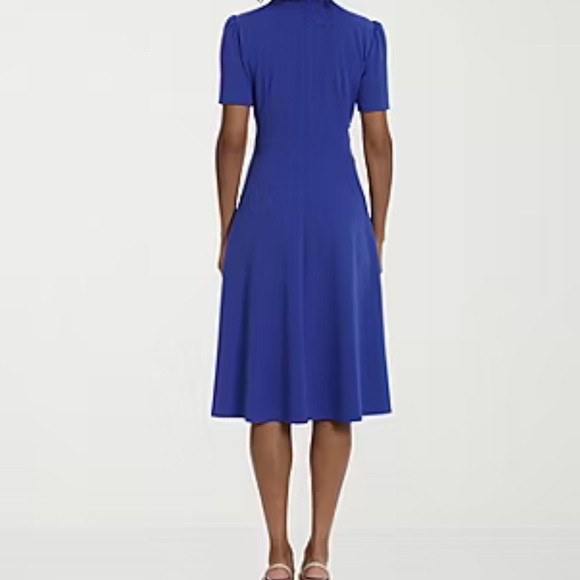 Ivy & Blue Neck Tie Short Sleeve Dress - Picture 3 of 13